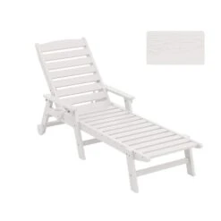 Classic White Plastic Adirondack Chair (Set Of 1)
