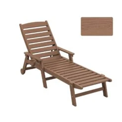 Classic Brownwood Plastic Adirondack Chair (Set Of 1)