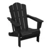 HDPE Classic Black Folding Plastic Adirondack Chair (1-Pack)