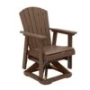 Plastic HDPE Resin Rocking Glider Chair Adirondack Swivel Outdoor Rocking Chair In Brown