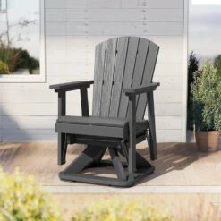 Plastic HDPE Resin Rocking Glider Chair Adirondack Swivel Outdoor Rocking Chair In Gray 19 Plastic HDPE Resin Rocking Glider Chair Adirondack Swivel Outdoor Rocking Chair In Gray -More Furniture Store jearey plastic adirondack chairs qwyzy1 gy 31 1000