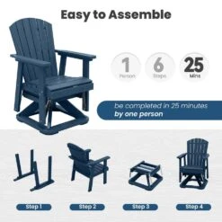Plastic HDPE Resin Rocking Glider Chair Adirondack Swivel Outdoor Rocking Chair In Navy 15 Plastic HDPE Resin Rocking Glider Chair Adirondack Swivel Outdoor Rocking Chair In Navy -More Furniture Store jearey plastic adirondack chairs qwyzy1 ny 1f 1000