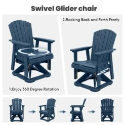 Plastic HDPE Resin Rocking Glider Chair Adirondack Swivel Outdoor Rocking Chair In Navy 16 Plastic HDPE Resin Rocking Glider Chair Adirondack Swivel Outdoor Rocking Chair In Navy -More Furniture Store jearey plastic adirondack chairs qwyzy1 ny 44 1000