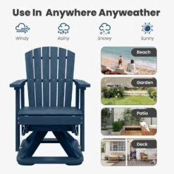 Plastic HDPE Resin Rocking Glider Chair Adirondack Swivel Outdoor Rocking Chair In Navy 18 Plastic HDPE Resin Rocking Glider Chair Adirondack Swivel Outdoor Rocking Chair In Navy -More Furniture Store jearey plastic adirondack chairs qwyzy1 ny 76 1000