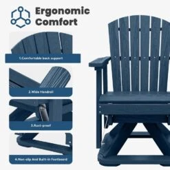Plastic HDPE Resin Rocking Glider Chair Adirondack Swivel Outdoor Rocking Chair In Navy 17 Plastic HDPE Resin Rocking Glider Chair Adirondack Swivel Outdoor Rocking Chair In Navy -More Furniture Store jearey plastic adirondack chairs qwyzy1 ny fa 1000