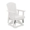 Plastic HDPE Resin Rocking Glider Chair Adirondack Swivel Outdoor Rocking Chair In White