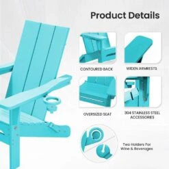 Classic Peacock Blue Folding Plastic Adirondack Chair With Double Cup Holder 10 Classic Peacock Blue Folding Plastic Adirondack Chair With Double Cup Holder -More Furniture Store jearey plastic adirondack chairs sbthqy kql 4f 1000