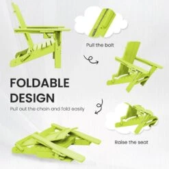 Classic Apple Green Folding Plastic Adirondack Chair With Double Cup Holder -More Furniture Store jearey plastic adirondack chairs sbthqy pgl 1f 1000