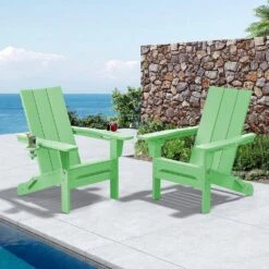 Classic Light Green Folding Plastic Adirondack Chair With Double Cup Holder -More Furniture Store jearey plastic adirondack chairs sbthqy qgreen 31 1000