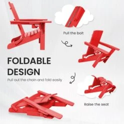 Classic Red Folding Plastic Adirondack Chair With Double Cup Holder 11 Classic Red Folding Plastic Adirondack Chair With Double Cup Holder -More Furniture Store jearey plastic adirondack chairs sbthqy red 1f 1000