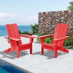 Classic Red Folding Plastic Adirondack Chair With Double Cup Holder 13 Classic Red Folding Plastic Adirondack Chair With Double Cup Holder -More Furniture Store jearey plastic adirondack chairs sbthqy red 31 1000