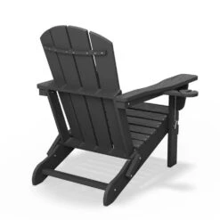 Classic Gray Folding Plastic Adirondack Chairs With 2-Cup Holders-Weather Resistant Patio Outdoor Chair (Set Of 1) 18 Classic Gray Folding Plastic Adirondack Chairs With 2-Cup Holders-Weather Resistant Patio Outdoor Chair (Set Of 1) -More Furniture Store jearey plastic adirondack chairs sbtzdy gr 76 1000