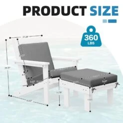 Classic Outdoor Patio HDPE Plastic Adirondack Chair With Footrest Ottoman In White 12 Classic Outdoor Patio HDPE Plastic Adirondack Chair With Footrest Ottoman In White -More Furniture Store jearey plastic adirondack chairs zbqwy wh 4f 1000