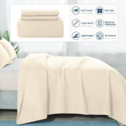 3-Piece Beige Modern Microfiber King-Quilt-Set Quilt Set -More Furniture Store jearey quilts coverlets bg cg3jt k 44 1000