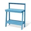 45.5 In. H X 34.8 In. W X 17.7 In. D Light Blue HDPE Potting Bench Table, Multi-Purpose Plant And Storage Shelf