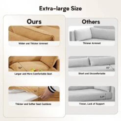 147 In. W 6-Piece Modern Fabric Sectional Sofa With Ottoman In Light Brown 19 147 In. W 6-Piece Modern Fabric Sectional Sofa With Ottoman In Light Brown -More Furniture Store light brown jearey sectional sofas e46sf 4 ye fa 1000