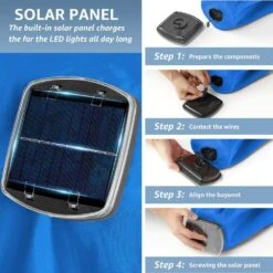 10 Ft. Steel Outdoor Patio Market Umbrella With Lights In Blue 7 10 Ft. Steel Outdoor Patio Market Umbrella With Lights In Blue -More Furniture Store market umbrellas 11cbzzs dg 4f 1000