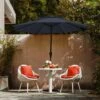 11 Ft. 2 -Tiers 8 Sturdy Ribs Outdoor Market Patio Umbrellas With Crank Lift In Navy