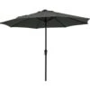 11 Ft. Steel Crank Lift Patio Umbrella In Gray