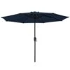 11 Ft. Steel Crank Lift Patio Umbrella In Navy