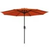 11 Ft. Steel Crank Lift Patio Umbrella In Orange