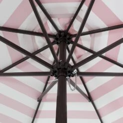11 Ft. Steel Crank Lift Patio Umbrella In Red And White Stripes -More Furniture Store market umbrellas 11zzs rws 1d 1000