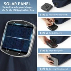 6.5 Ft. X 10 Ft. Steel Lighted Market Tilt Solar Umbrella With Crank In Navy -More Furniture Store market umbrellas 6 5 10dz zzs ny 77 1000