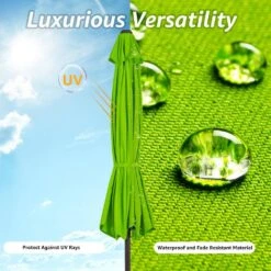 7.5 Ft. X 7.5 Ft. Square Market Outdoor Patio Umbrella In Apple Green -More Furniture Store market umbrellas 7 5fxzzs ag 1d 1000