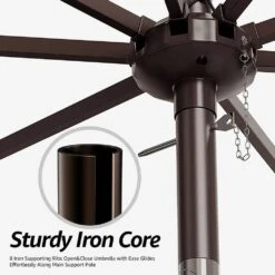 7.5 Ft. X 7.5 Ft. Square Market Outdoor Patio Umbrella In Apple Green -More Furniture Store market umbrellas 7 5fxzzs ag 77 1000