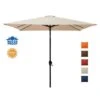7.5 Ft. X 7.5 Ft. Square Market Outdoor Patio Umbrella In Beige