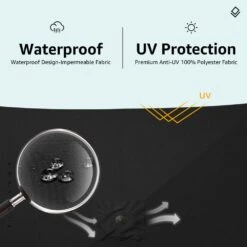 7.5 Ft. X 7.5 Ft. Square Market Outdoor Patio Umbrella In Black -More Furniture Store market umbrellas 7 5fxzzs black 66 1000