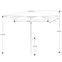 7.5 Ft. X 7.5 Ft. Square Market Outdoor Patio Umbrella In Blue -More Furniture Store market umbrellas 7 5fxzzs blue a0 1000