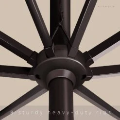 7.5 Ft. X 7.5 Ft. Square Market Outdoor Patio Umbrella In Brown -More Furniture Store market umbrellas 7 5fxzzs brown 1d 1000