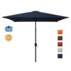7.5 Ft. X 7.5 Ft. Square Market Outdoor Patio Umbrella In Navy