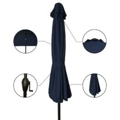 7.5 Ft. X 7.5 Ft. Square Market Outdoor Patio Umbrella In Navy -More Furniture Store market umbrellas 7 5fxzzs navy a0 1000