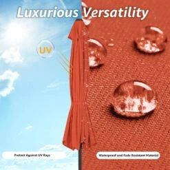 7.5 Ft. X 7.5 Ft. Square Market Outdoor Patio Umbrella In Orange -More Furniture Store market umbrellas 7 5fxzzs orange 1d 1000