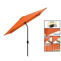 7.5 Ft. X 7.5 Ft. Square Market Outdoor Patio Umbrella In Orange -More Furniture Store market umbrellas 7 5fxzzs orange 40 1000