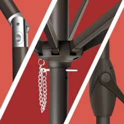 7.5 Ft. X 7.5 Ft. Square Market Outdoor Patio Umbrella In Red -More Furniture Store market umbrellas 7 5fxzzs red 1d 1000