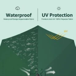 7.5 Ft. Steel Market With Push Button Tilt And Crank Lift (6-Rips) In Dark Green -More Furniture Store market umbrellas 7 5zzs green a0 1000