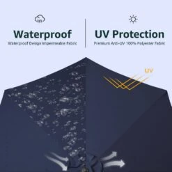 7.5 Ft. Steel Market With Push Botton Tilt And Crank Lift (6-Rips) In Navy -More Furniture Store market umbrellas 7 5zzs navy a0 1000