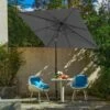 8.5 Ft. X 8.5 Ft. Steel Anti-UV Polyester Fabric Market Tilt Patio Umbrella In Gray