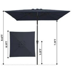 8.5 Ft. X 8.5 Ft. Steel Anti-UV Polyester Fabric Market Tilt Patio Umbrella In Navy -More Furniture Store market umbrellas 8 5fxs navy 77 1000