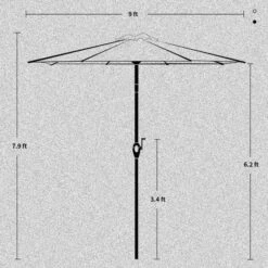 9FT Navy Steel Pole Market Umbrella Crank And Tilt Outdoor Patio Umbrella 11 9FT Navy Steel Pole Market Umbrella Crank And Tilt Outdoor Patio Umbrella -More Furniture Store market umbrellas 9ft navy 77 1000