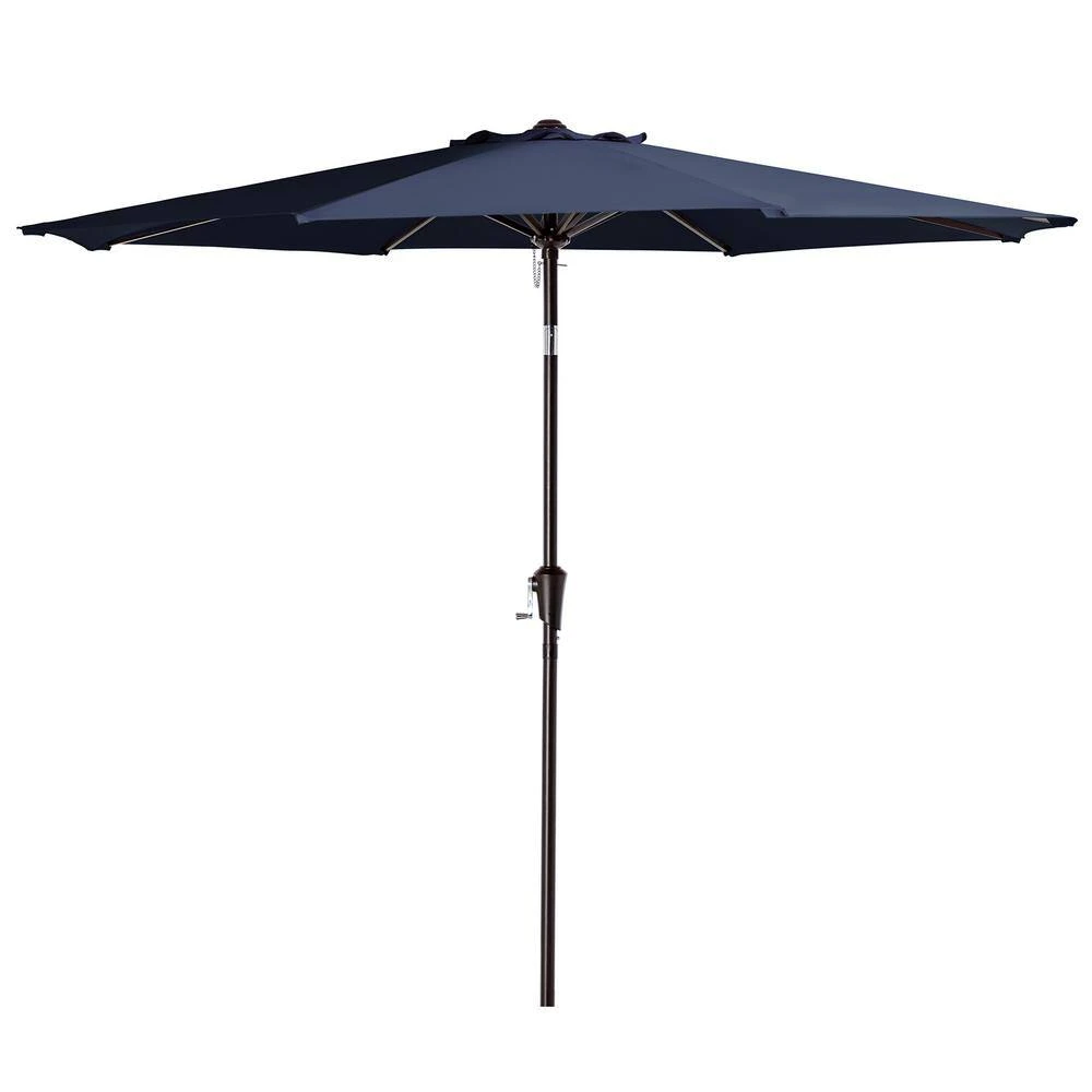 9FT Navy Steel Pole Market Umbrella Crank And Tilt Outdoor Patio Umbrella 6 9FT Navy Steel Pole Market Umbrella Crank And Tilt Outdoor Patio Umbrella - Image 6