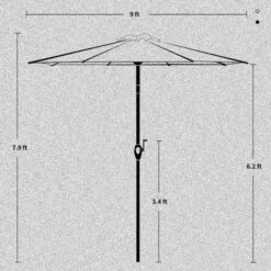 9 Ft. Steel Pole Market Umbrella Crank And Tilt Outdoor Patio Umbrella In Orange 14 9 Ft. Steel Pole Market Umbrella Crank And Tilt Outdoor Patio Umbrella In Orange -More Furniture Store market umbrellas 9ft orange 77 1000