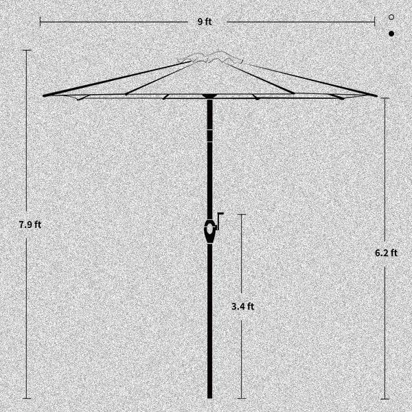 9 Ft. Steel Pole Market Umbrella Crank And Tilt Outdoor Patio Umbrella In Orange 7 9 Ft. Steel Pole Market Umbrella Crank And Tilt Outdoor Patio Umbrella In Orange - Image 7