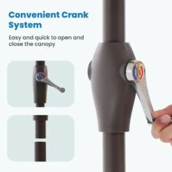 7.5ft Steel Outdoor Patio Market Umbrella With Tilt Crank In Green -More Furniture Store market umbrellas cx7 5ft green 1f 1000