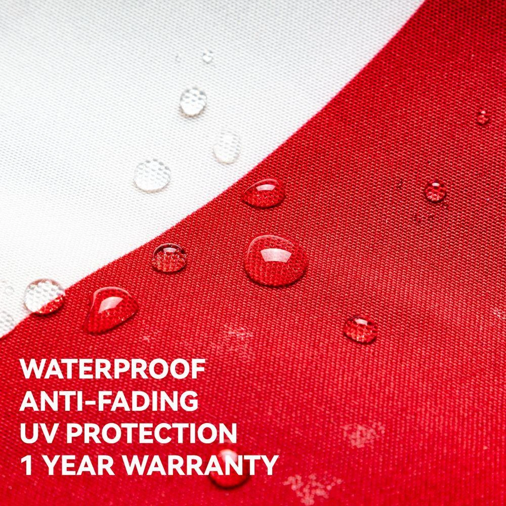 7.5ft Steel Outdoor Patio Market Umbrella With Tilt Crank In Red And White Stripes 9 7.5ft Steel Outdoor Patio Market Umbrella With Tilt Crank In Red And White Stripes - Image 9