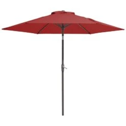 7.5ft Steel Outdoor Patio Market Umbrella With Tilt Crank In Red 9 7.5ft Steel Outdoor Patio Market Umbrella With Tilt Crank In Red -More Furniture Store market umbrellas cx7 5ft red 40 1000