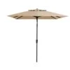 8.5 Ft. X 8.5 Ft. Square Market Patio Umbrella 2 Tiers Outdoor Umbrellas With Push Button Tilt And Crank Lift In Beige